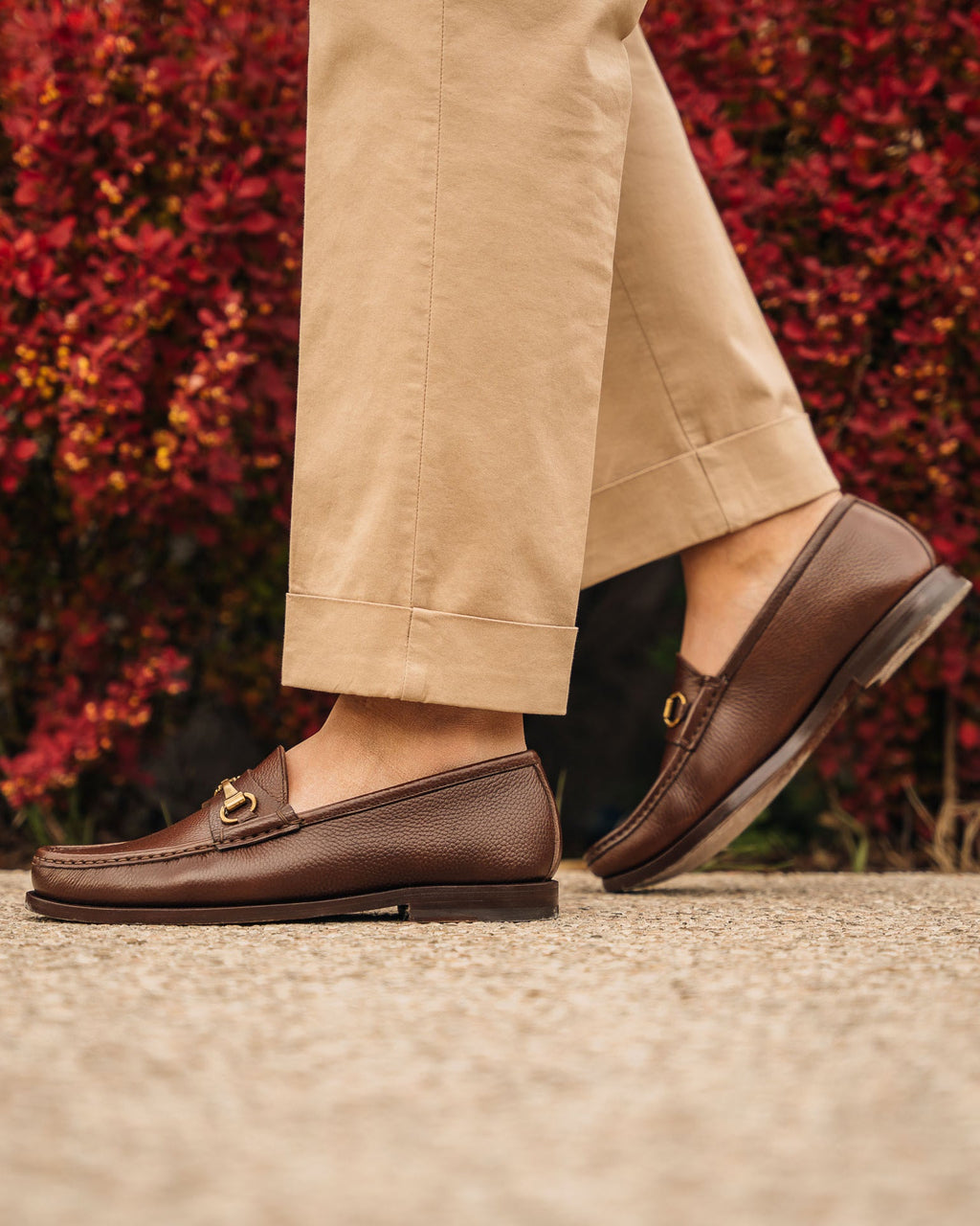 Verserat | Mocassini Penny Uomo in Pelle Martellata Marrone con Morsetto