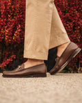Verserat | Mocassini Penny Uomo in Pelle Martellata Marrone con Morsetto