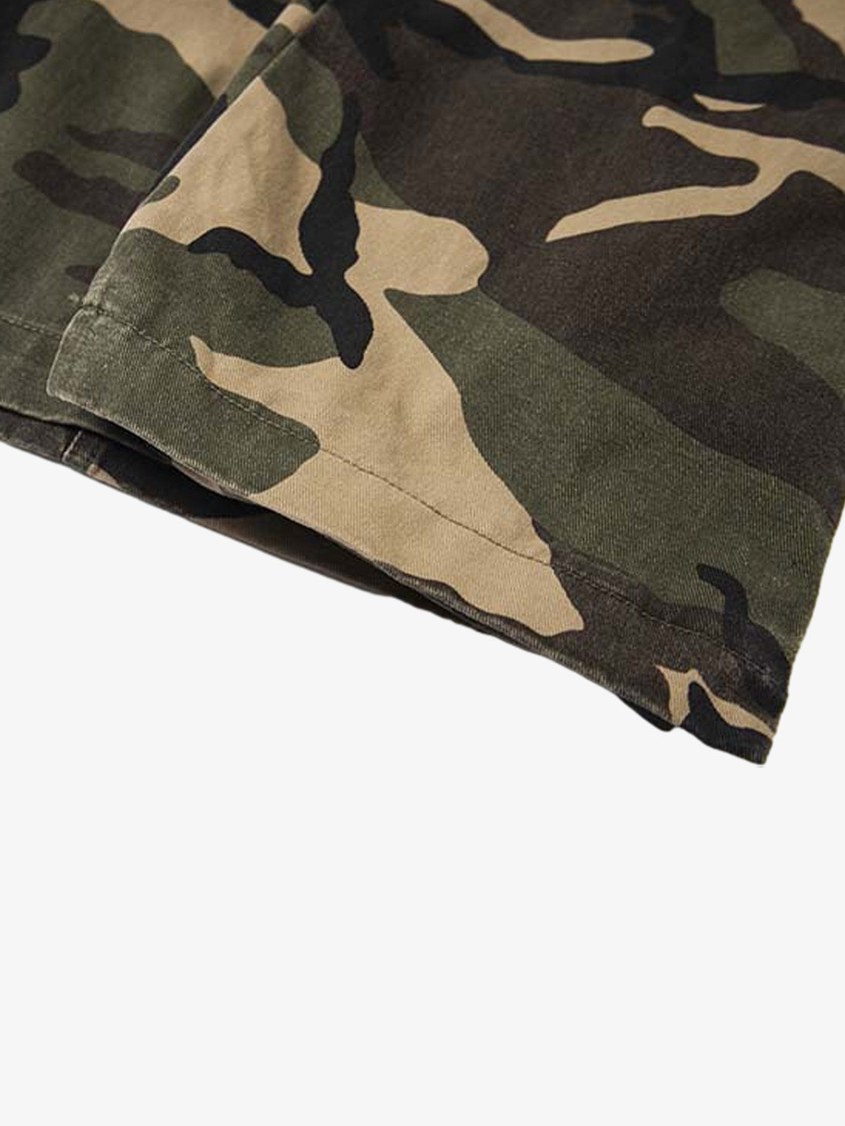 Camouflage Cotton Cargo Multi Pocket Jorts - 2646