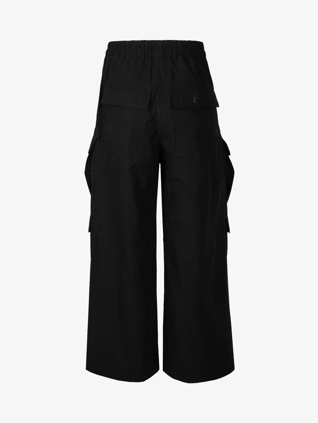 Woven Multi-Pocket Baggy Flared Pants - 2321