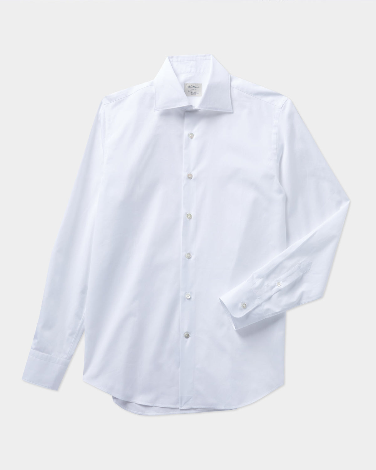 Ischia | Camicia Classica Uomo in Popeline di Cotone Bianco