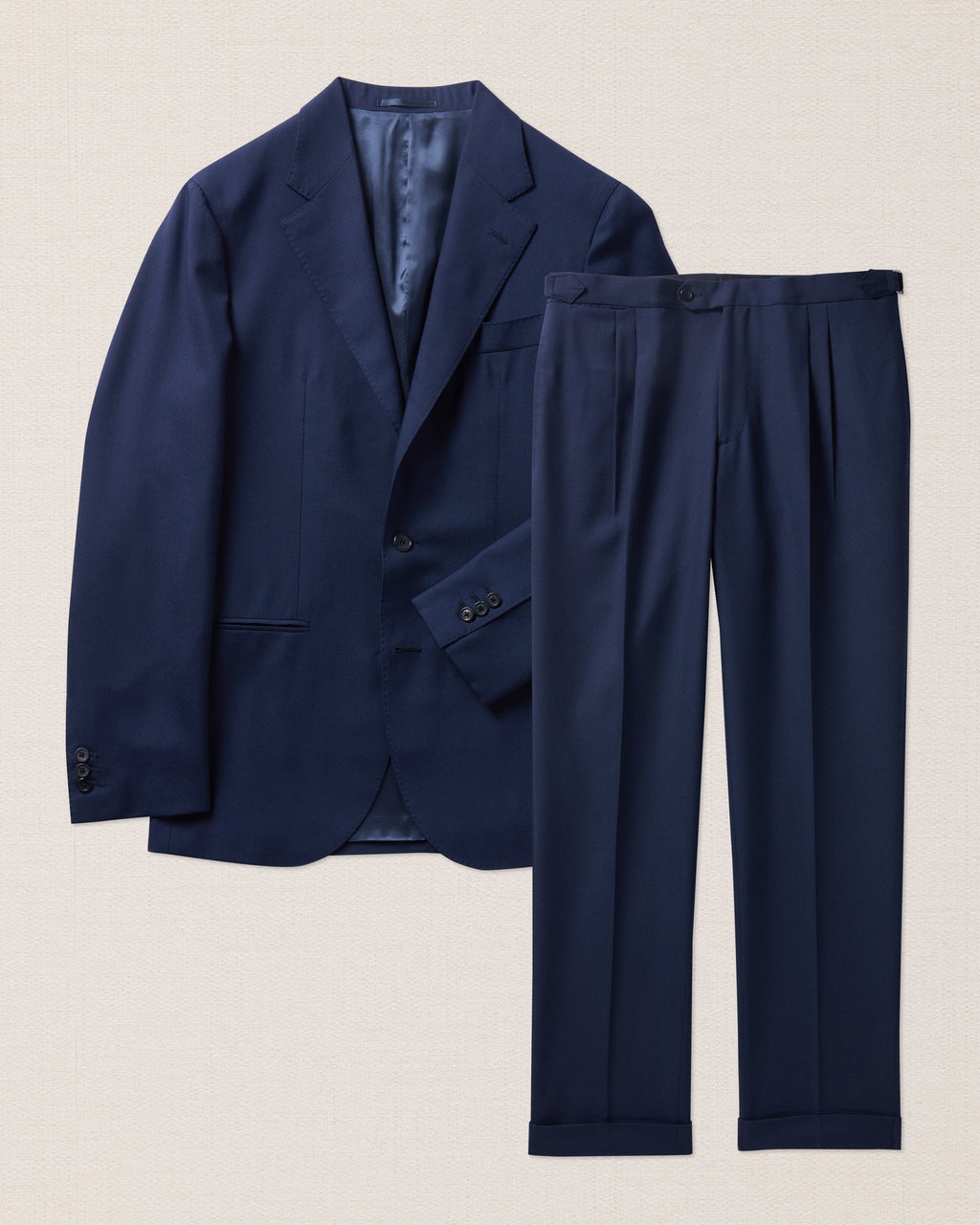 Sorrento | Completo Monopetto Uomo in Lana Blu