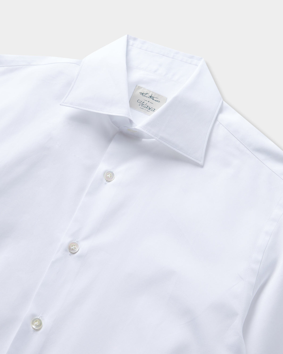 Ischia | Camicia Classica Uomo in Popeline di Cotone Bianco