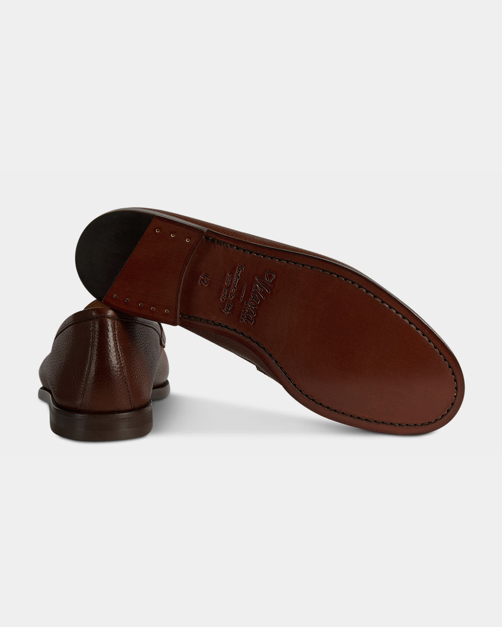 Verserat | Mocassini Penny Uomo in Pelle Martellata Marrone con Morsetto