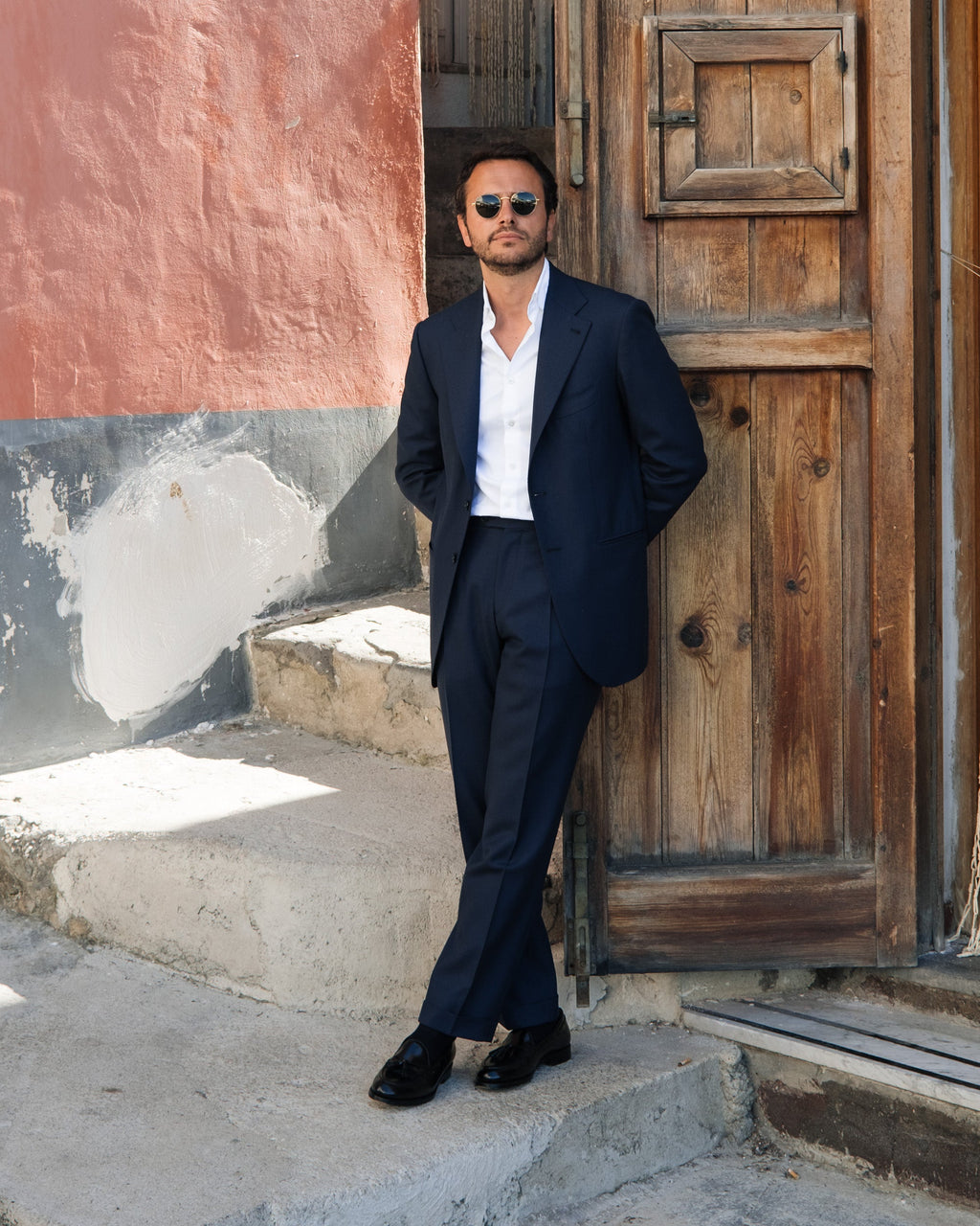Sorrento | Completo Monopetto Uomo in Lana Blu