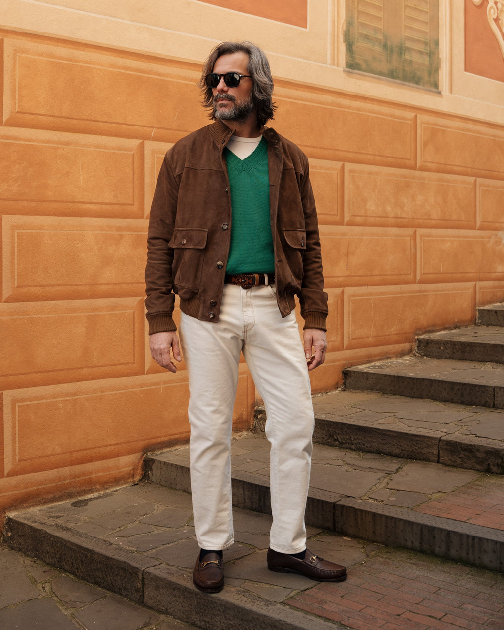 Verserat | Mocassini Penny Uomo in Pelle Martellata Marrone con Morsetto