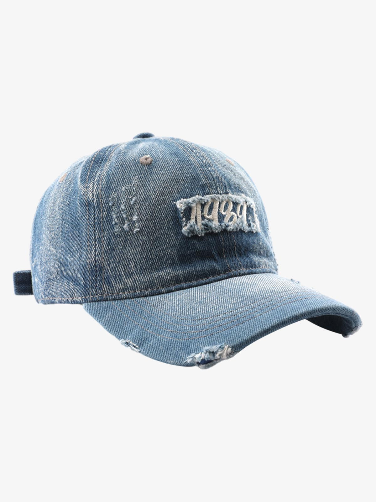 1989 Embroidery Distressed Denim Baseball Cap