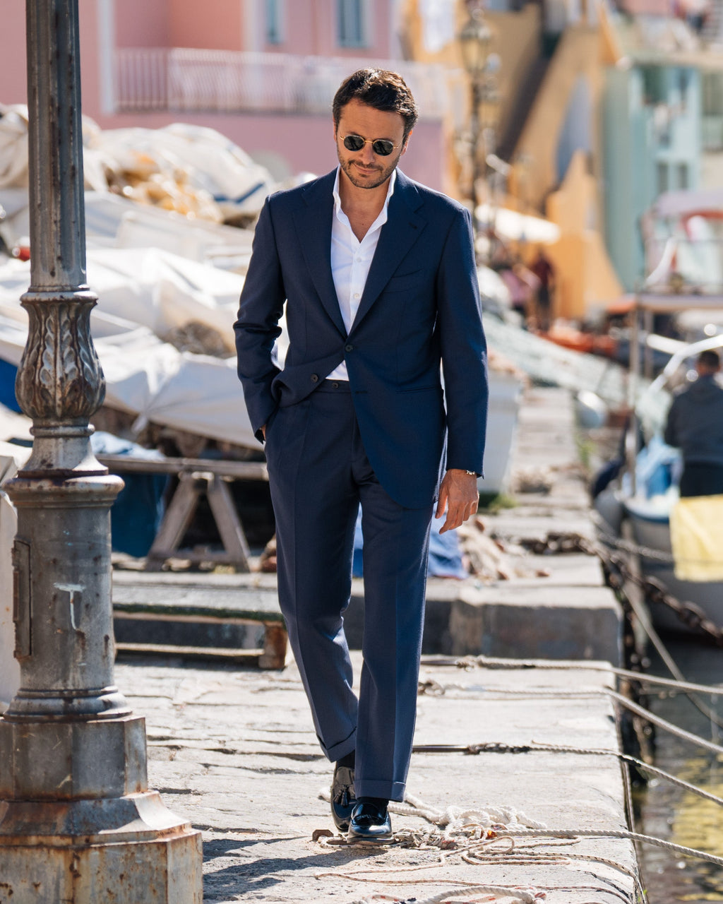 Sorrento | Completo Monopetto Uomo in Lana Blu