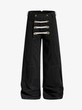 Military Button Baggy Cargo Pants