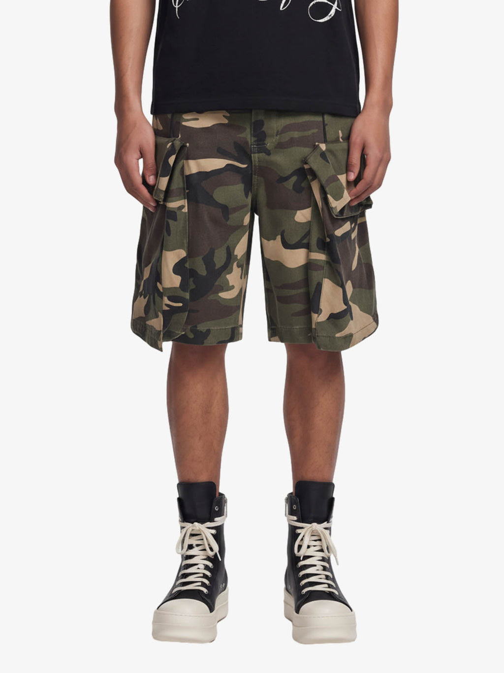 Camouflage Cotton Cargo Multi Pocket Jorts - 2646