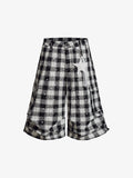 Star Plaid Baggy Shorts