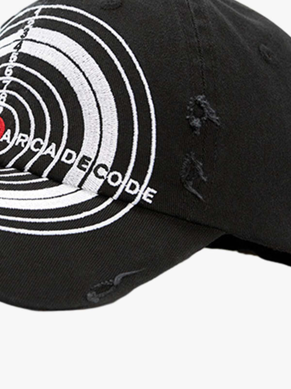 Distressed Camo Target Pattern Cap