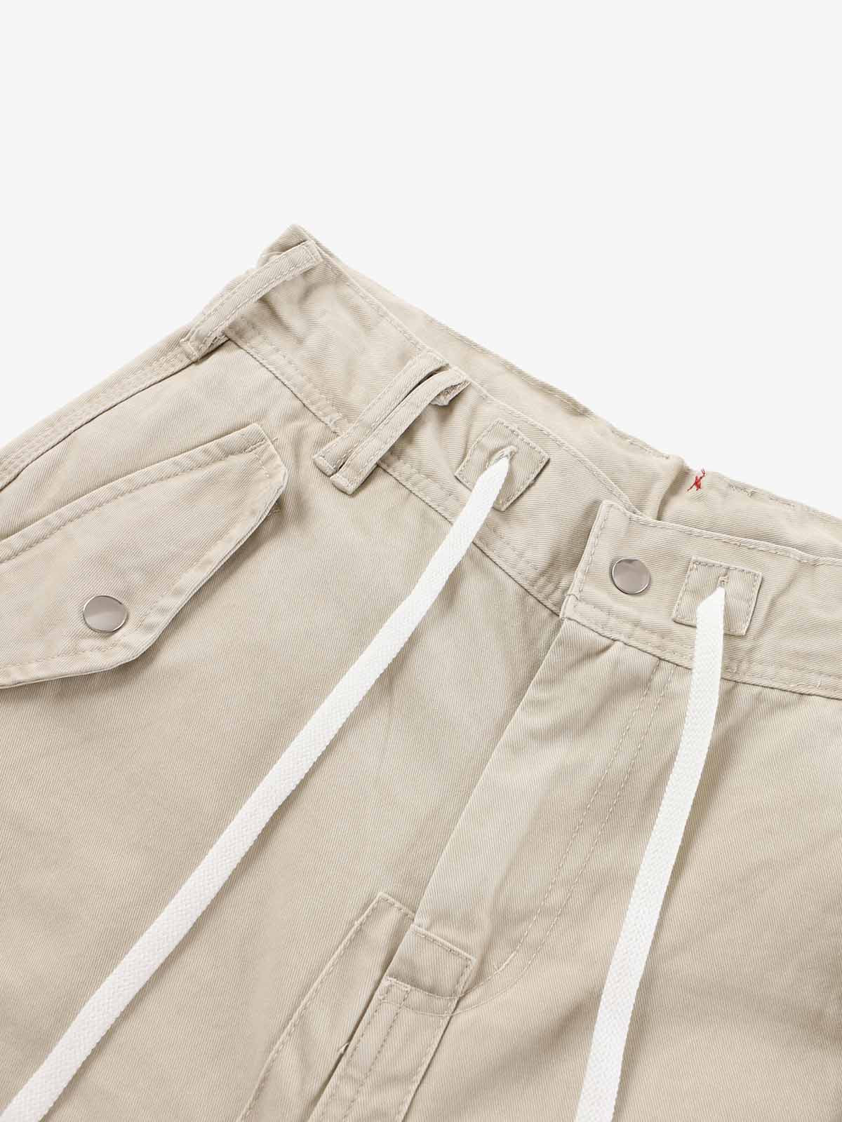 Curved-Hem Baggy Cargo Pants