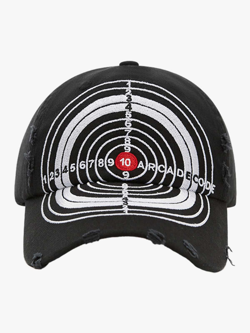 Distressed Camo Target Pattern Cap