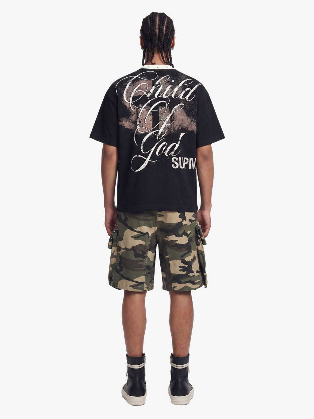 Camouflage Cotton Cargo Multi Pocket Jorts - 2646