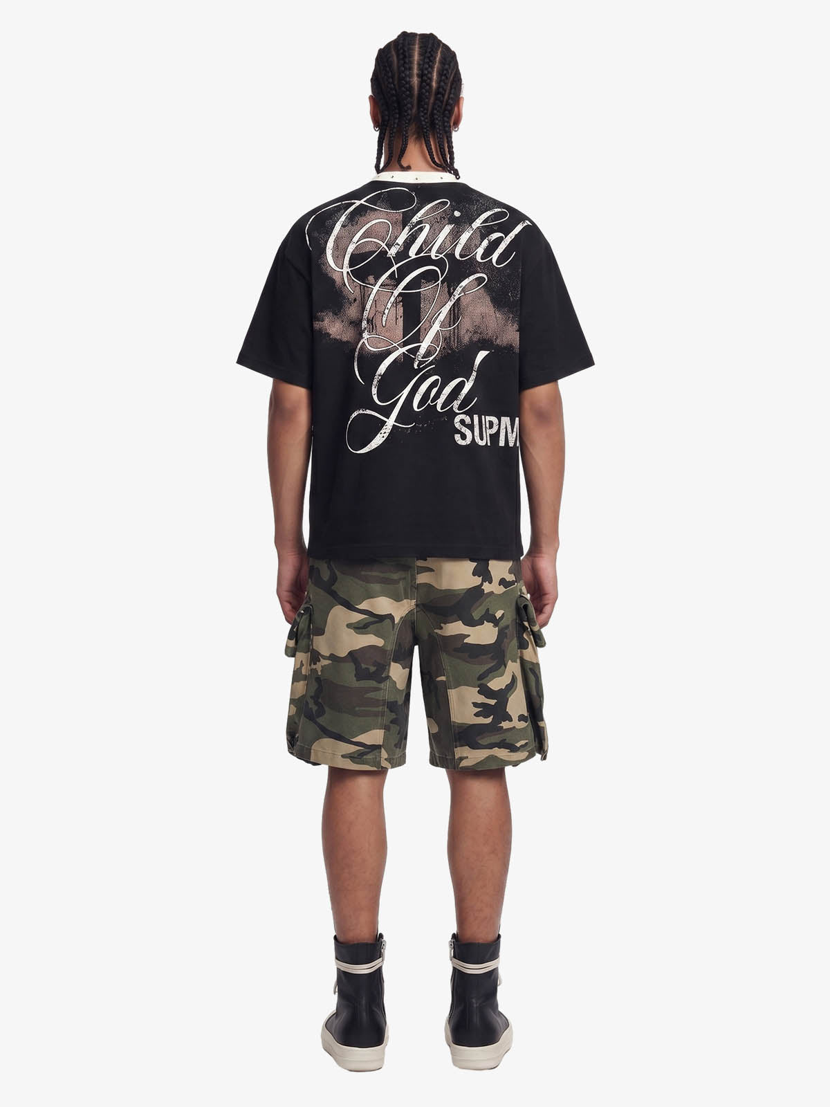 Camouflage Cotton Cargo Multi Pocket Jorts - 2646