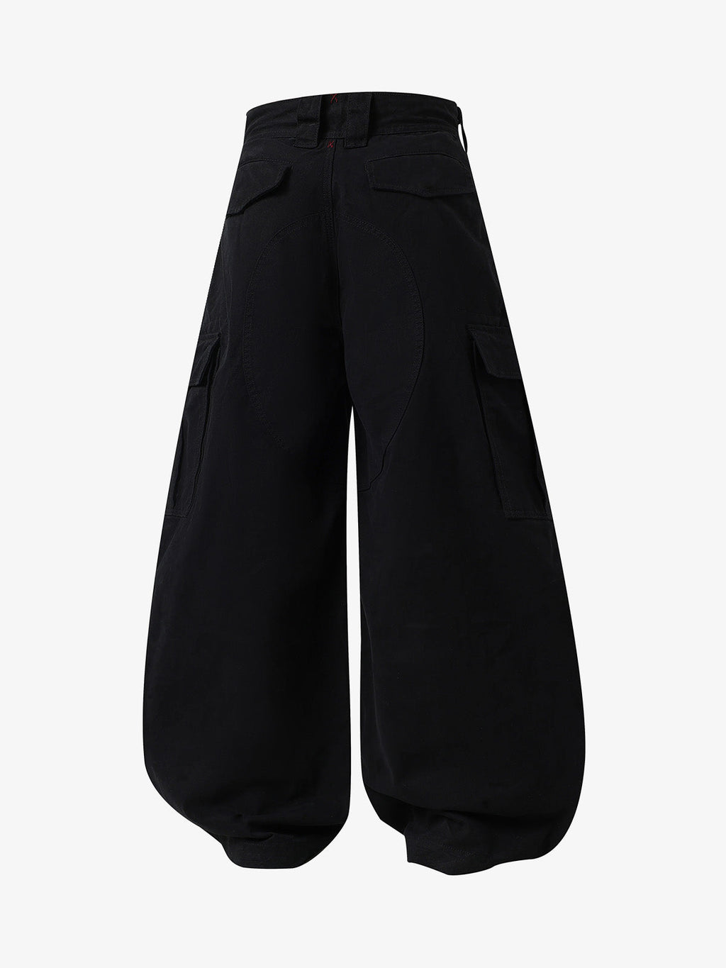 Curved-Hem Baggy Cargo Pants