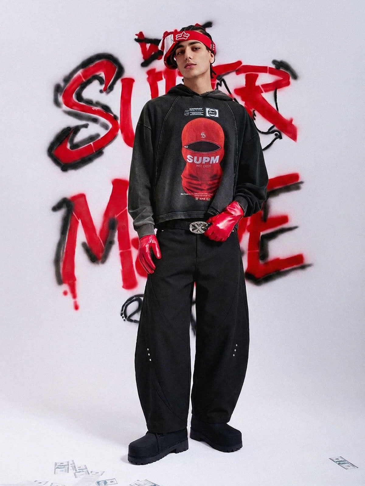Retro Unisex Barrel Baggy Pants - 2450