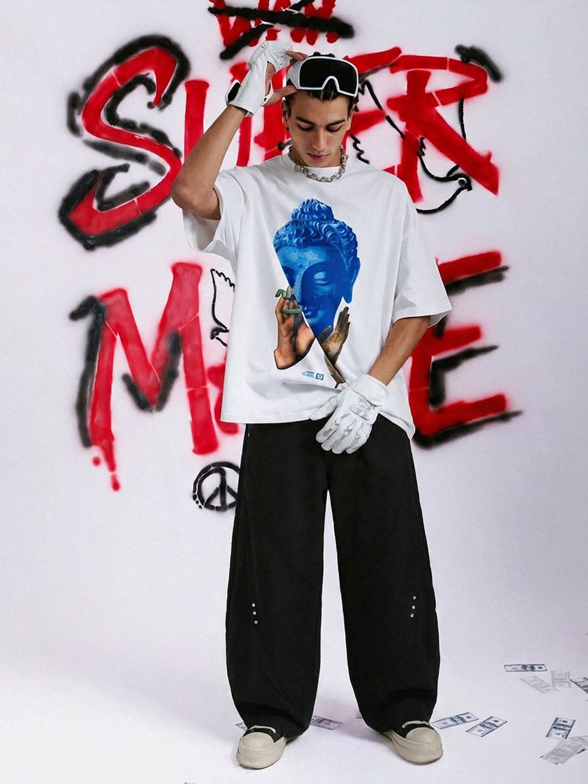Retro Unisex Barrel Baggy Pants - 2450