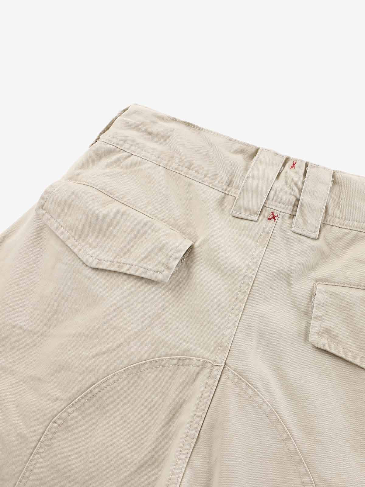 Curved-Hem Baggy Cargo Pants