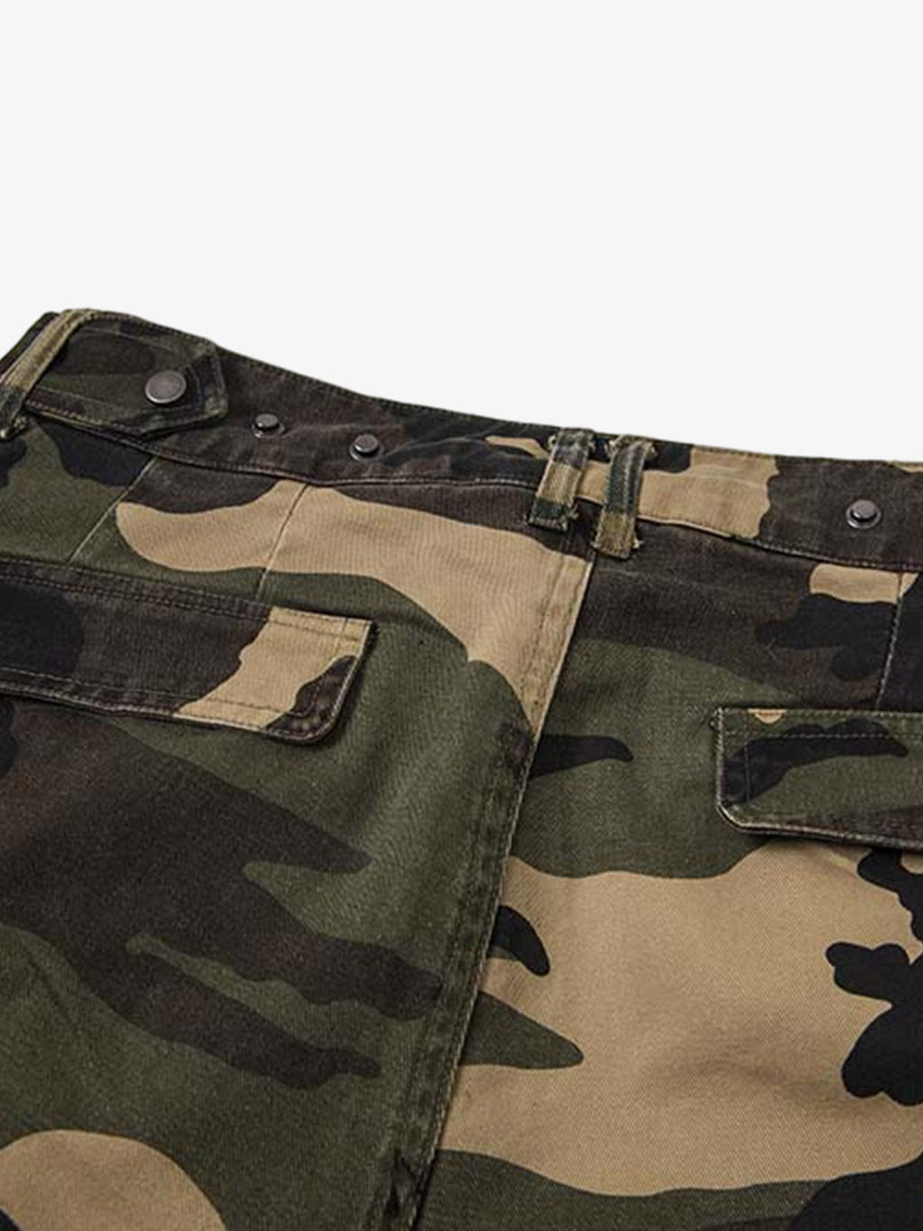 Camouflage Cotton Cargo Multi Pocket Jorts - 2646
