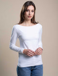 Maglia barchetta cotone taglio vivo