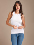 Canotta cotone plissé scollo halter