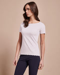 T-shirt onde cotone taglio vivo