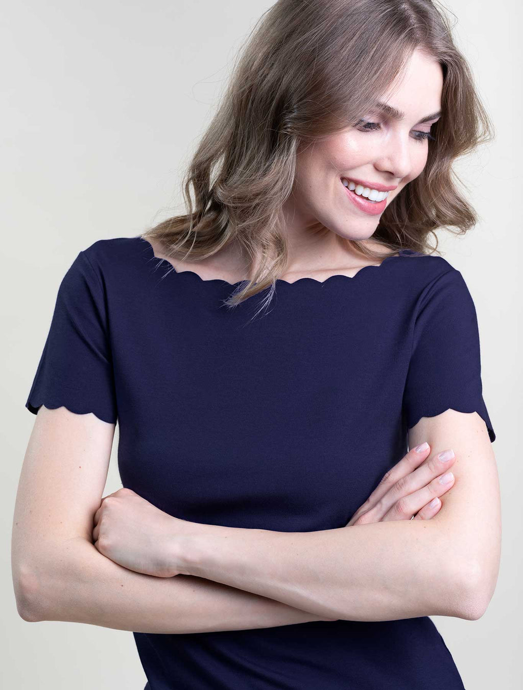 T-shirt onde cotone taglio vivo