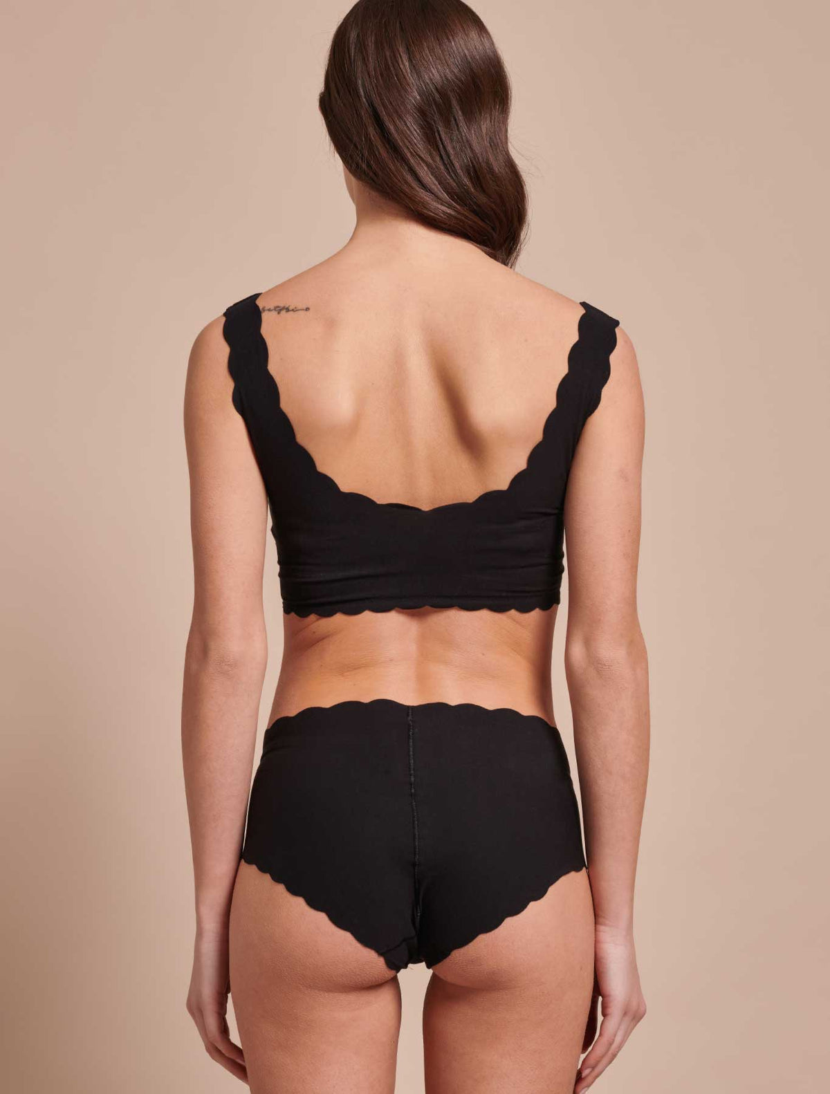 Brassiere onde cotone taglio vivo