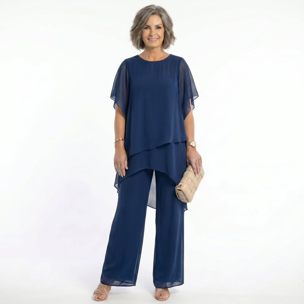 Ainhoa | Completo Elegante da Cerimonia Donna Tunica Asimmetrica