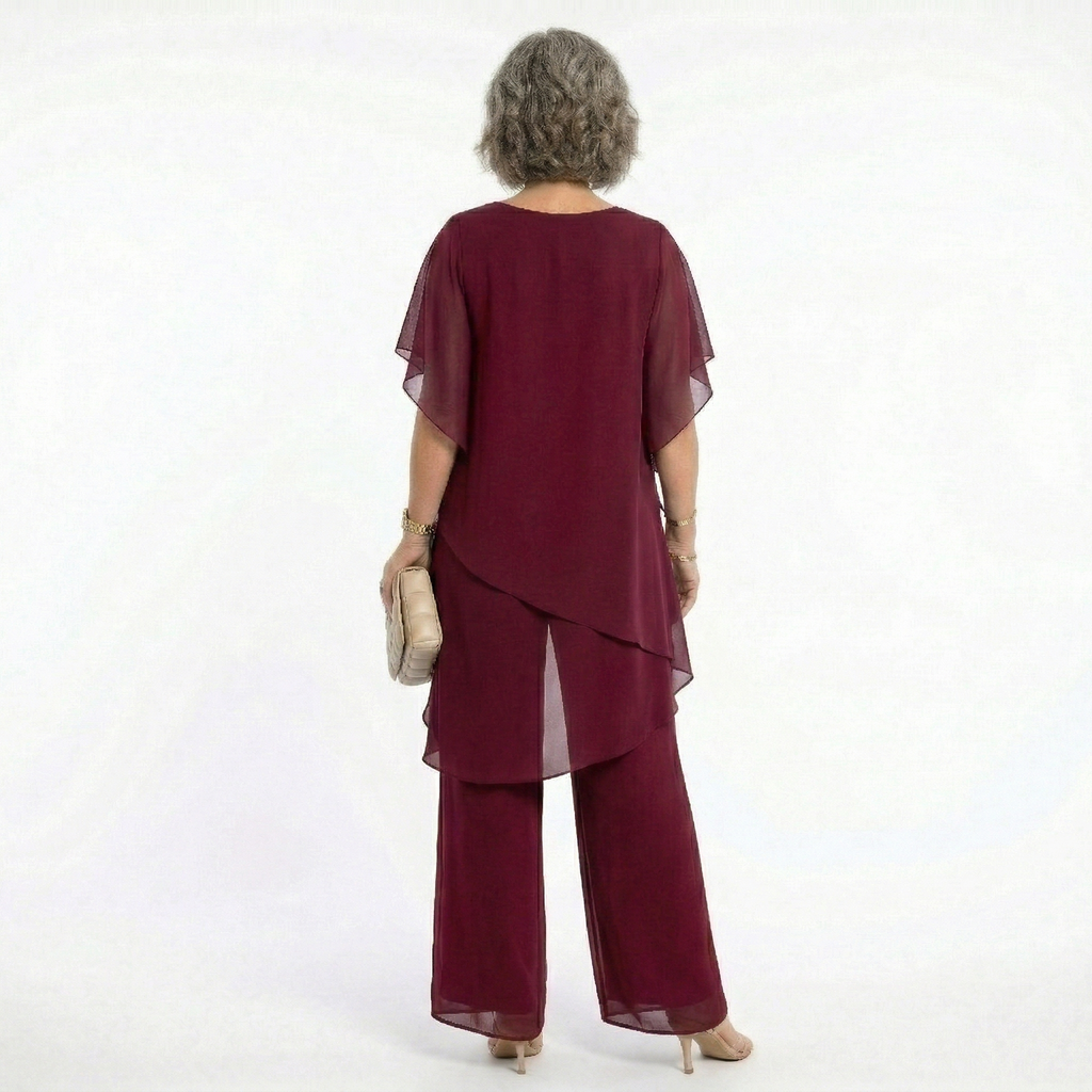 Ainhoa | Completo Elegante da Cerimonia Donna Tunica Asimmetrica