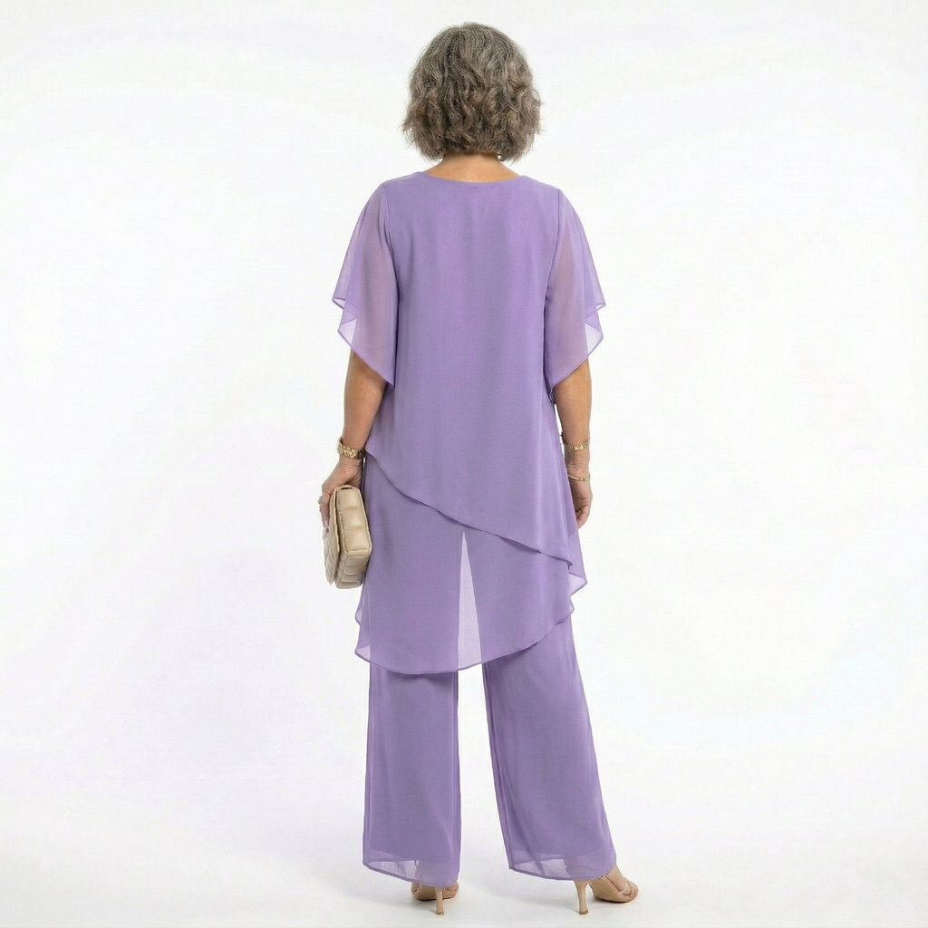 Ainhoa | Completo Elegante da Cerimonia Donna Tunica Asimmetrica