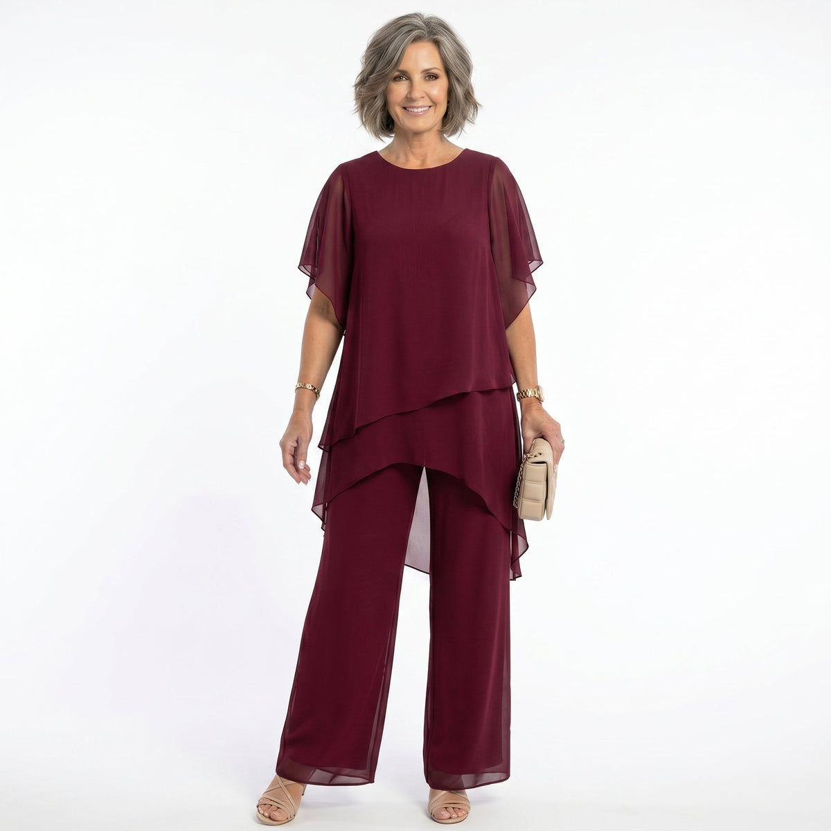 Ainhoa | Completo Elegante da Cerimonia Donna Tunica Asimmetrica