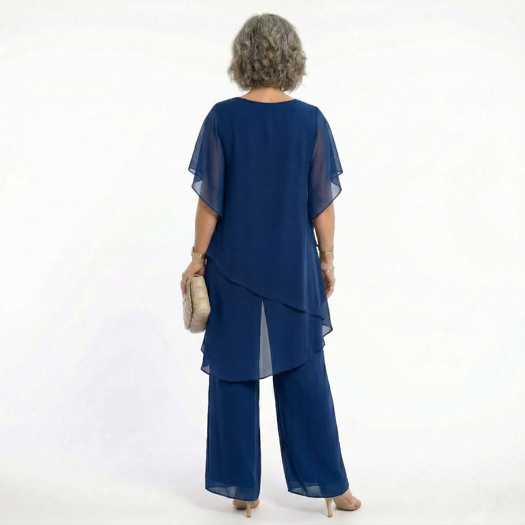 Ainhoa | Completo Elegante da Cerimonia Donna Tunica Asimmetrica
