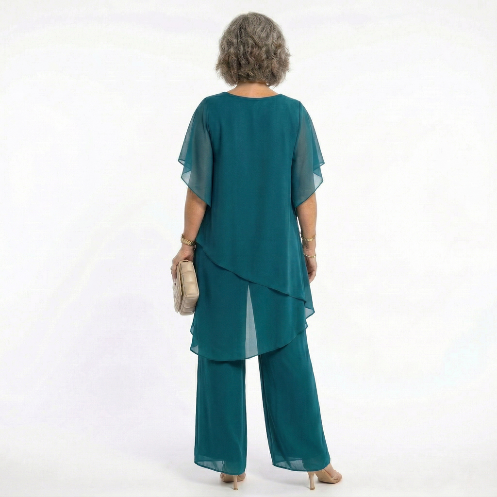 Ainhoa | Completo Elegante da Cerimonia Donna Tunica Asimmetrica