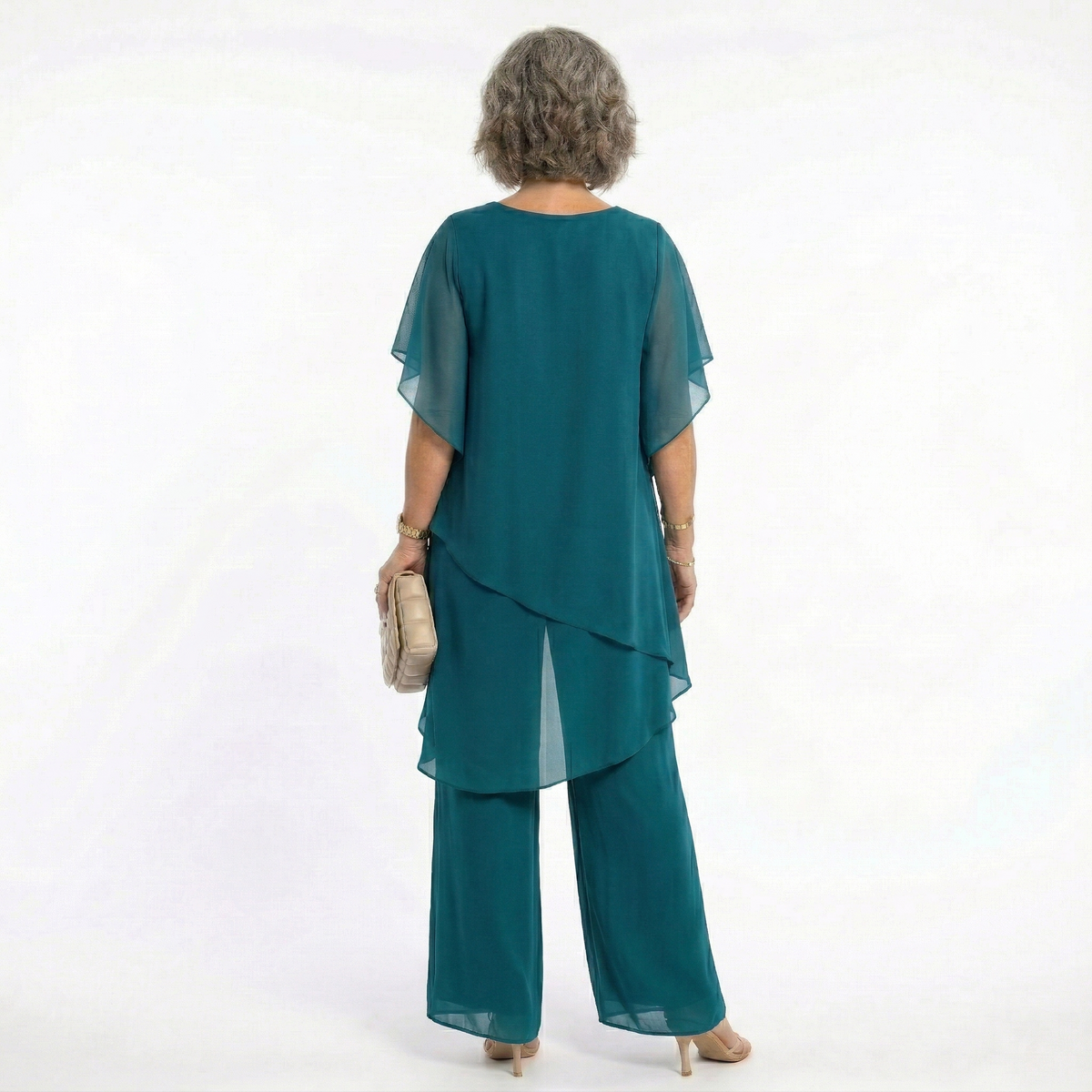 Ainhoa | Completo Elegante da Cerimonia Donna Tunica Asimmetrica