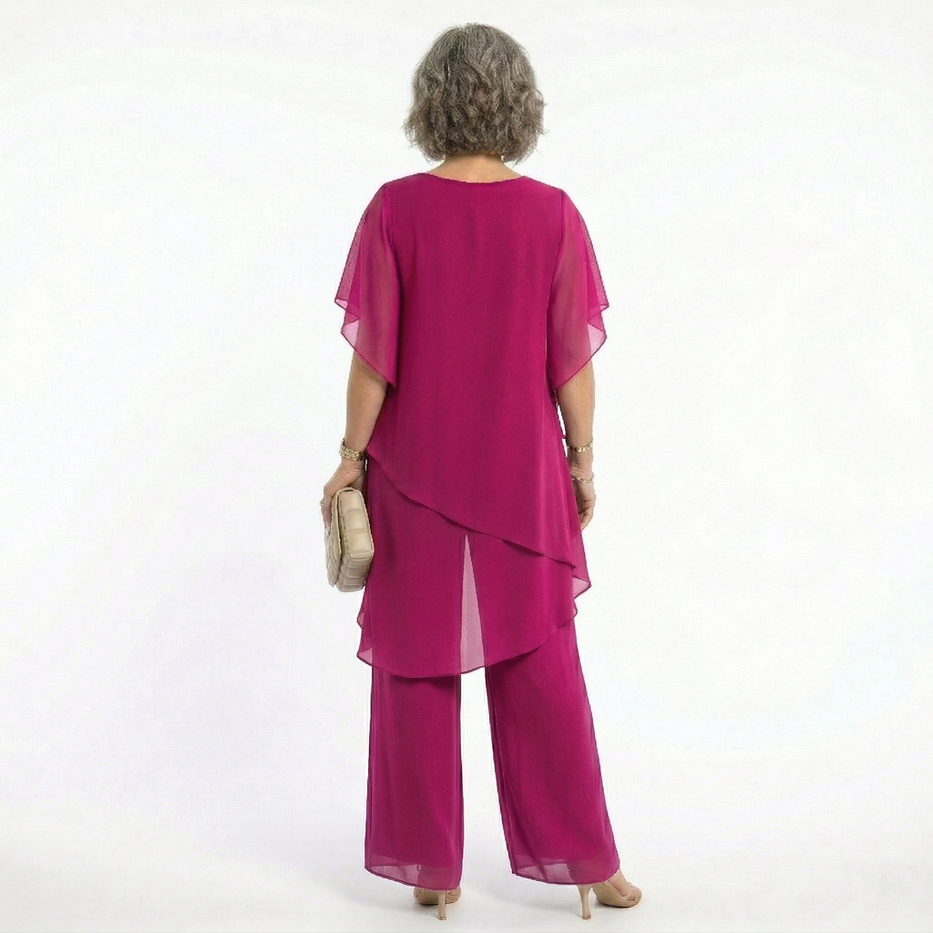 Ainhoa | Completo Elegante da Cerimonia Donna Tunica Asimmetrica