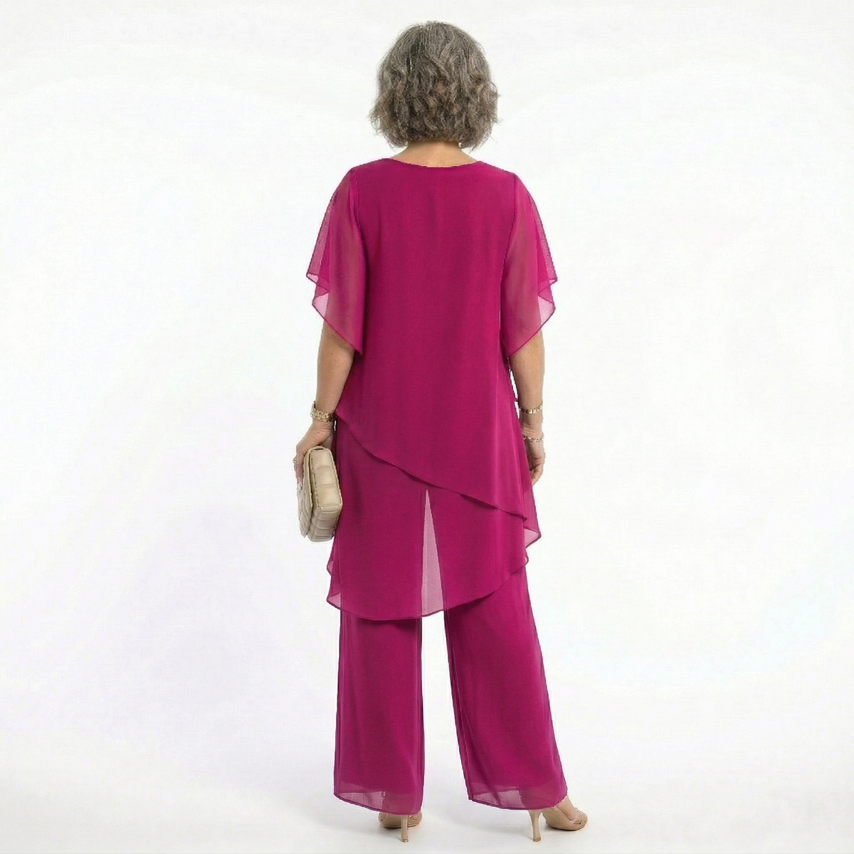 Ainhoa | Completo Elegante da Cerimonia Donna Tunica Asimmetrica