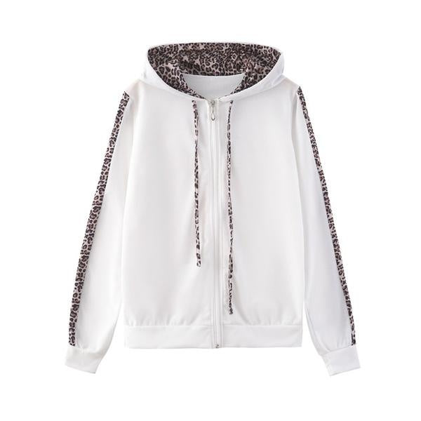 Alma | Completo Sportivo Stampa Leopardo Donna Felpa con Cappuccio