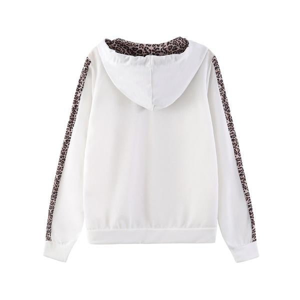 Alma | Completo Sportivo Stampa Leopardo Donna Felpa con Cappuccio