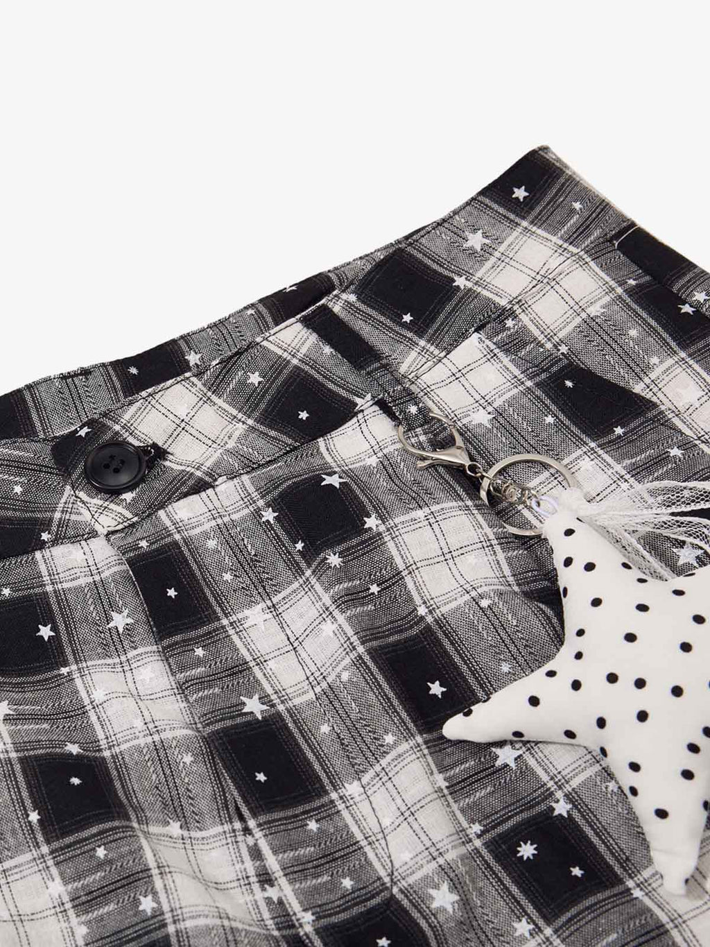 Star Plaid Baggy Shorts