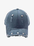 Distressed Rivet Detail Cap