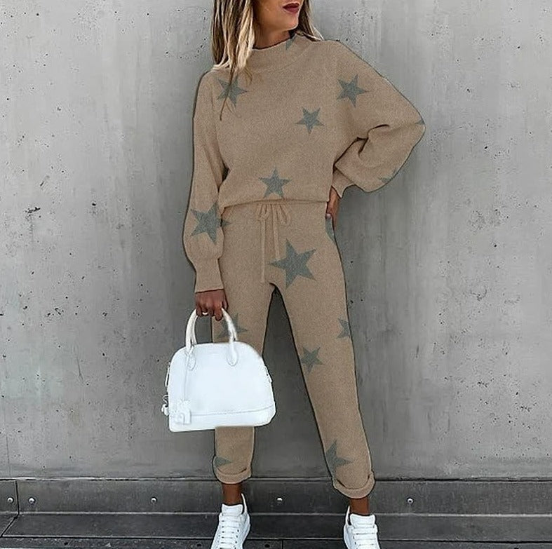 Celia | Completo Tuta in Maglia Donna Stampa Stelle