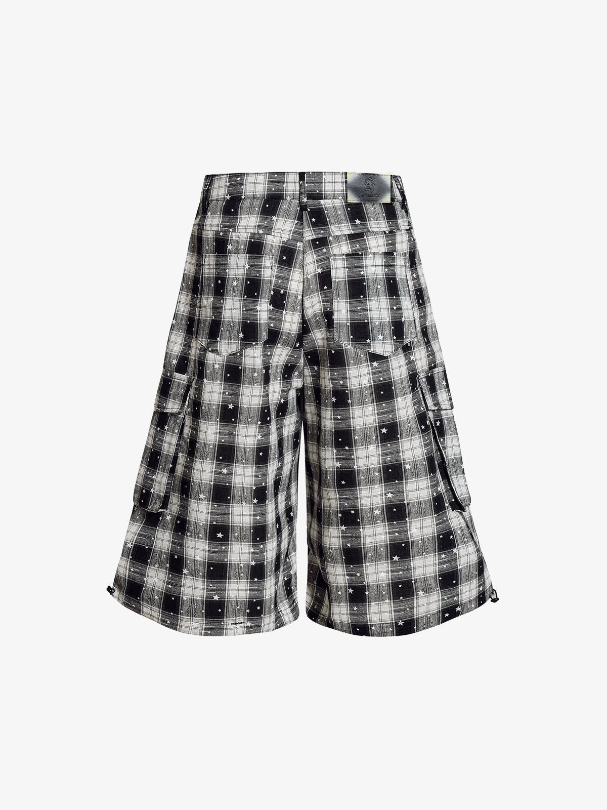 Star Plaid Baggy Shorts