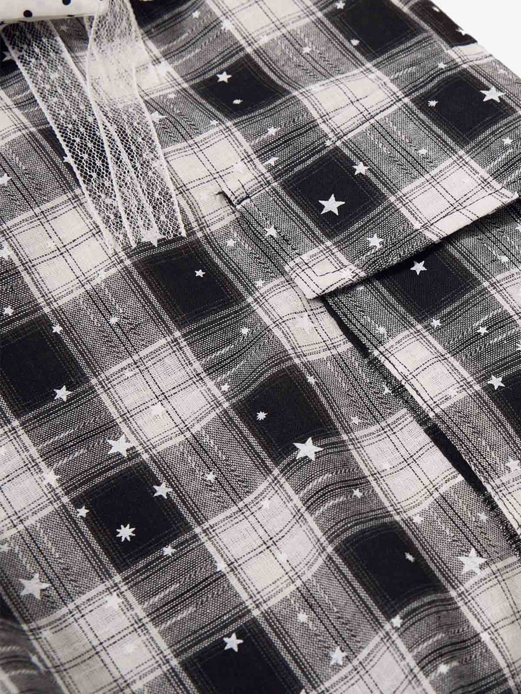 Star Plaid Baggy Shorts