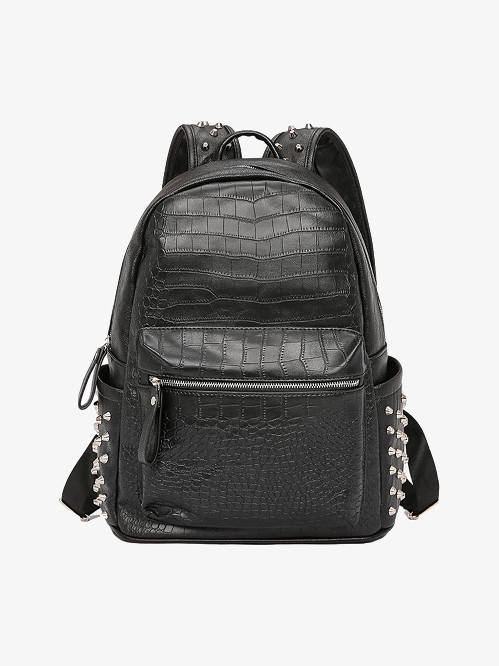 Rivet Crocodile-Print Backpack - 2464