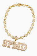 Hip-hop Diamond Letter Necklace - 2229