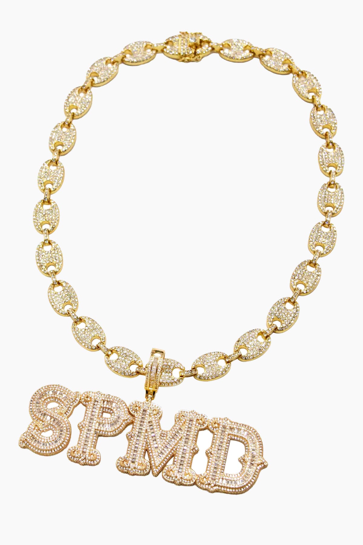 Hip-hop Diamond Letter Necklace - 2229