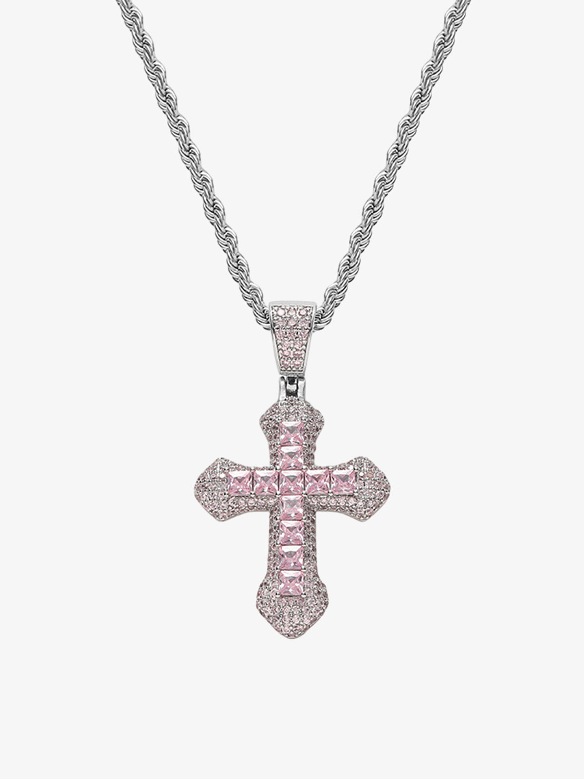 Cross Full Diamond Necklace - 1514